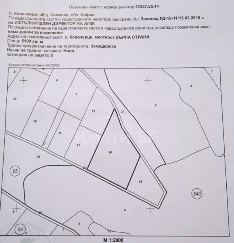 Продава Земеделска земя област София КОВАЧЕВЦИ  -  30000 EUR - снимка 3